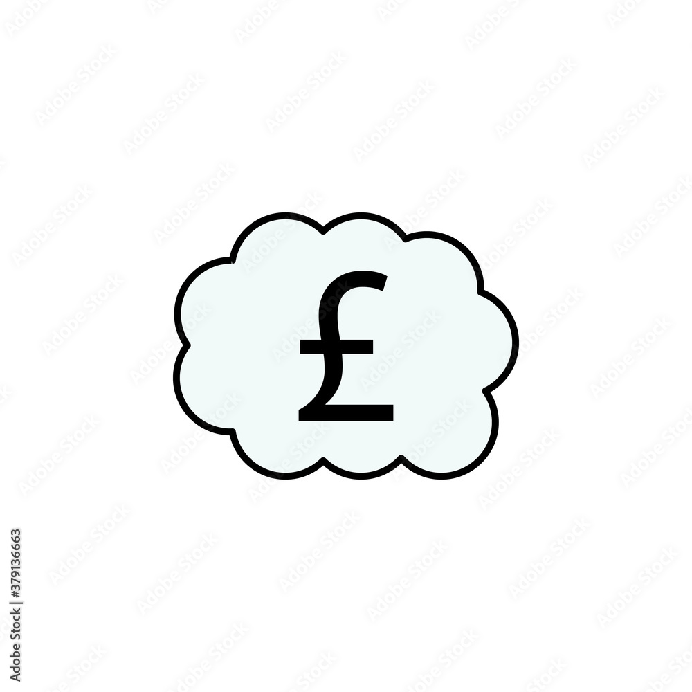bubble, pound icon. Element of finance illustration. Signs and symbols icon can be used for web, logo, mobile app, UI, UX