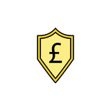shield, pound icon. Element of finance illustration. Signs and symbols icon can be used for web, logo, mobile app, UI, UX