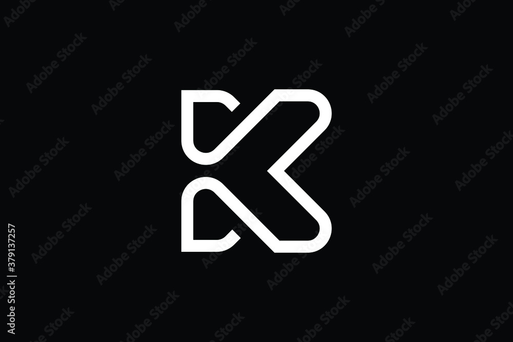 Minimal Innovative Initial K logo and KK logo. Letter K KK DK KD creative elegant Monogram. Premium Business logo icon. White color on black background Minimal Innovative Initial K logo and KK logo. Letter K KK DK KD creative elegant Monogram. Premium Business logo icon. White color on black background