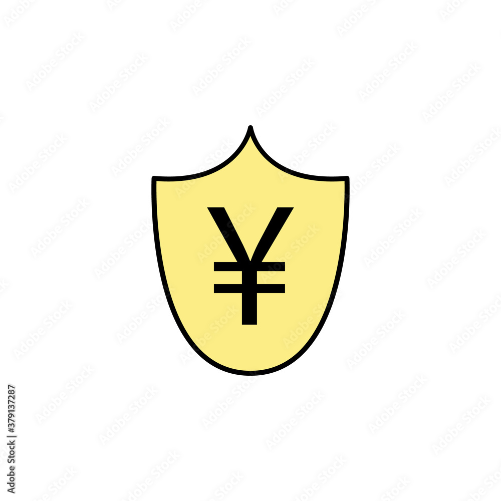 shield, yuan icon. Element of finance illustration. Signs and symbols icon can be used for web, logo, mobile app, UI, UX shield, yuan icon. Element of finance illustration. Signs and symbols icon can be used for web, logo, mobile app, UI, UX