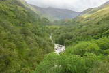 Glen Nevis and the River Nevis after heavy rain