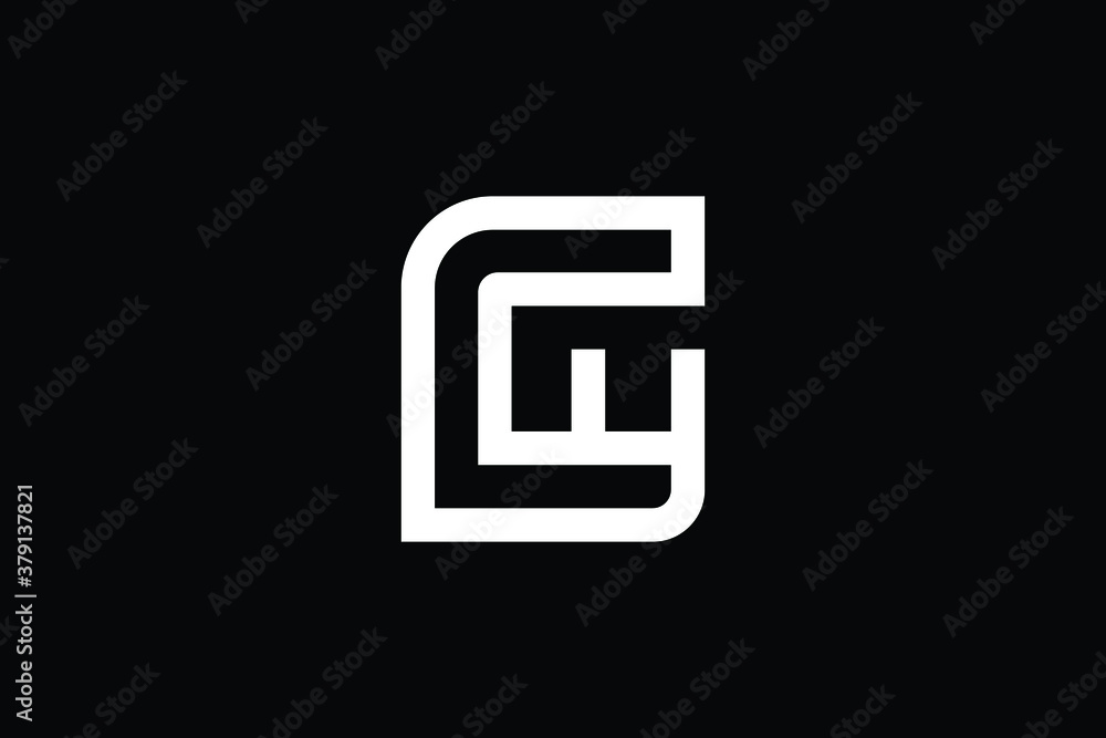 Minimal Innovative Initial CW logo and WC logo. Letter C W CW WC creative elegant Monogram. Premium Business logo icon. White color on black background