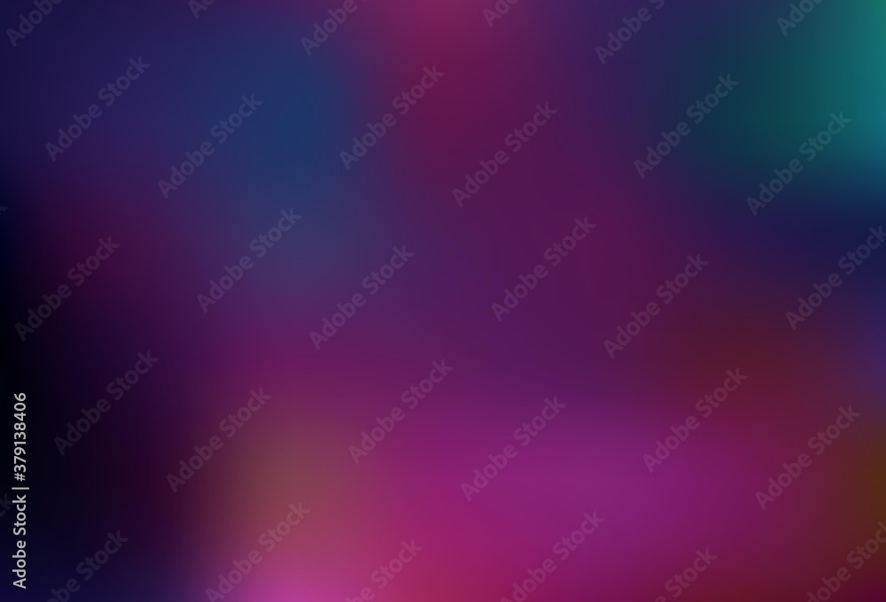 Dark Pink, Green vector blurred shine abstract texture.