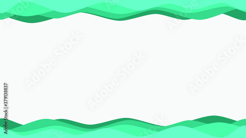 Background white with tosca waves. Vector can be used for banners, posters, power points, templates, slides, etc.