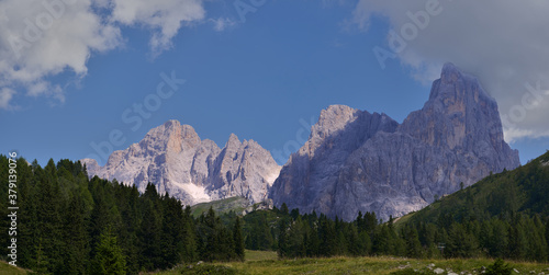 Trekking in the Mountain scenery of the Dolomites