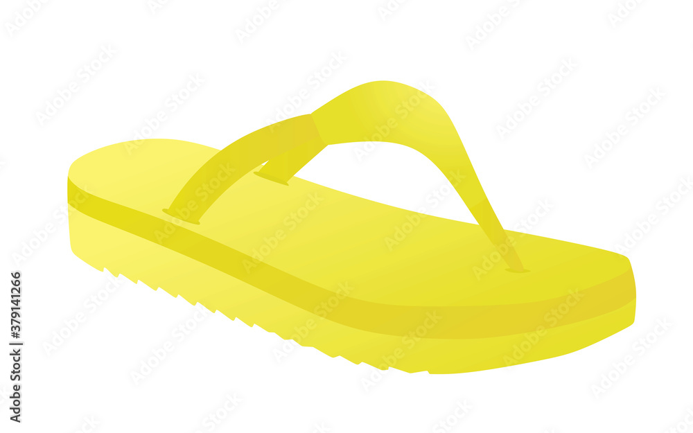 Yellow lip flops. vector illustration Yellow lip flops. vector illustration
