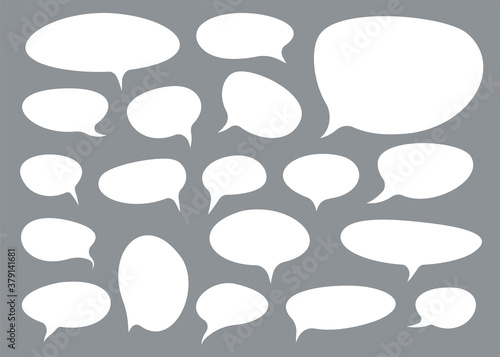 Set of talk bubbles comix style. Design element. Vector illustration.