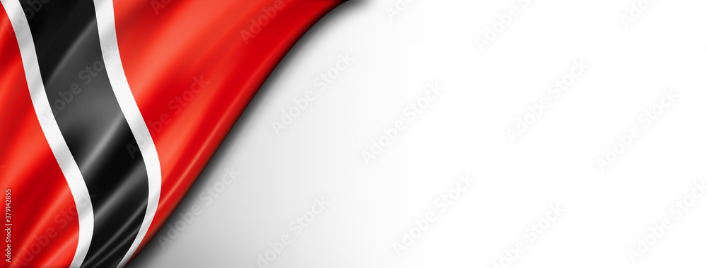 Trinidad And Tobago flag isolated on white banner