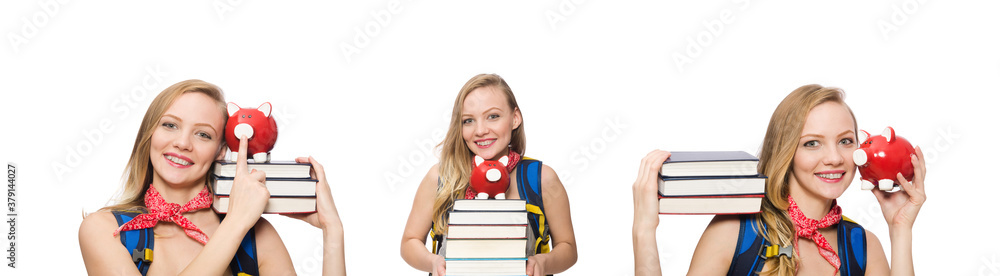 Young student isolated on white Young student isolated on white