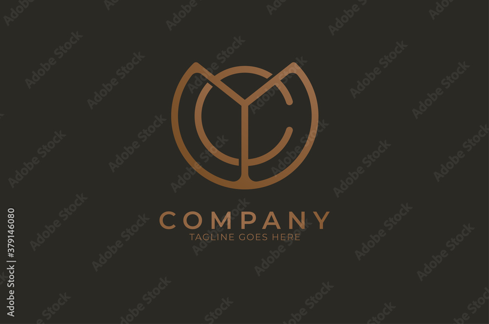 Abstract initial letter C and Y logo,usable for branding and business logos, Flat Logo Design Template, vector illustration Abstract initial letter C and Y logo,usable for branding and business logos, Flat Logo Design Template, vector illustration