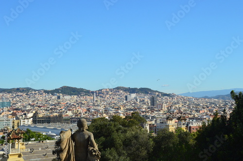 A picture of houses in Barcelona, Spain.