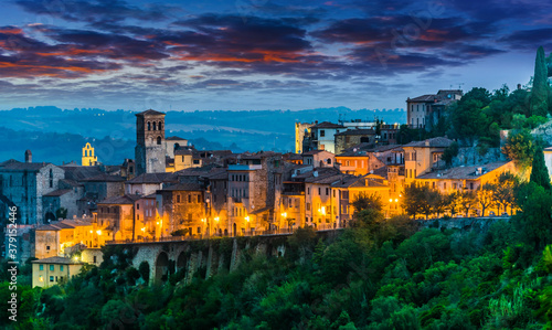 View of Narni, an ancient hilltown of Umbria, Italy