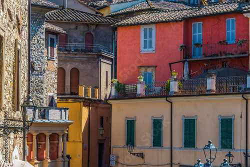 Architecture of Narni, an ancient hilltown of Umbria, Italy photo