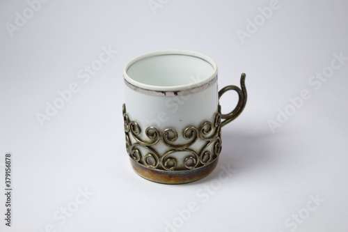 Cup of coffee with white background