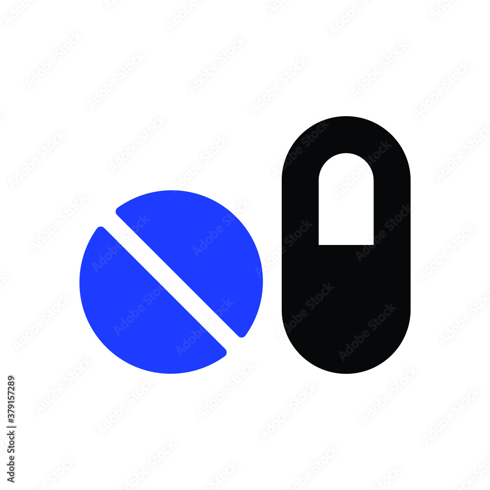 pill tablet icon on white background
pill tablet icon on white background