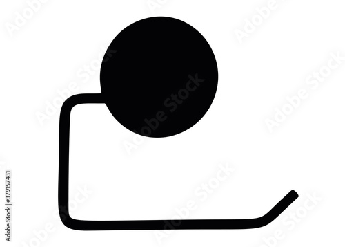 Bathroom hanger with 1 horn.