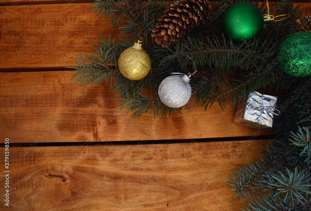 christmas decoration on wooden background christmas decoration on wooden background