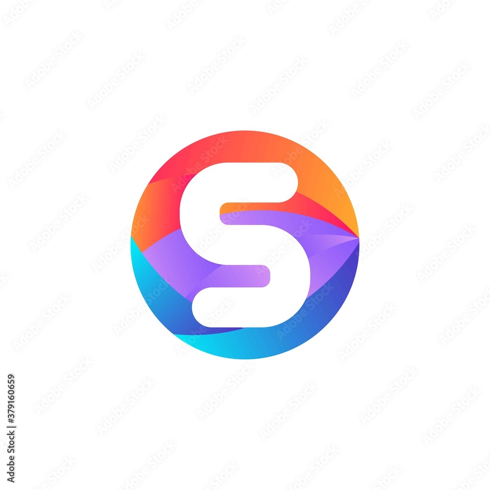 s letter Circle logo design. Ellipse logo with gradient. s letter Circle logo design. Ellipse logo with gradient.