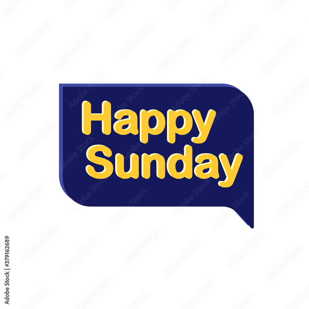 happy sunday greeting poster illustration happy sunday greeting poster illustration