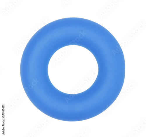 Blue rubber expander isolated.