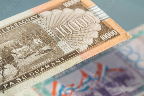 Paraguay money, Guaranies, Paper banknotes photo