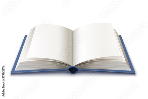 Vector 3d hardcover open book symbol of knowledge