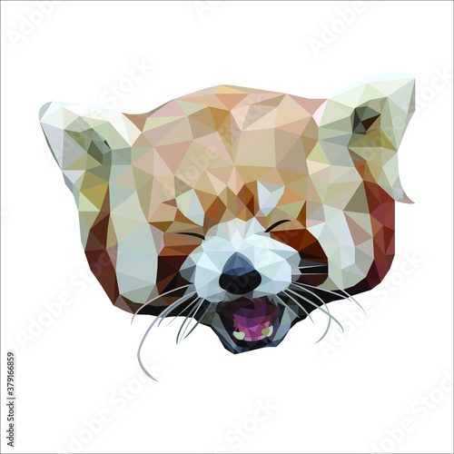 Low Poly Art Red Panda	
