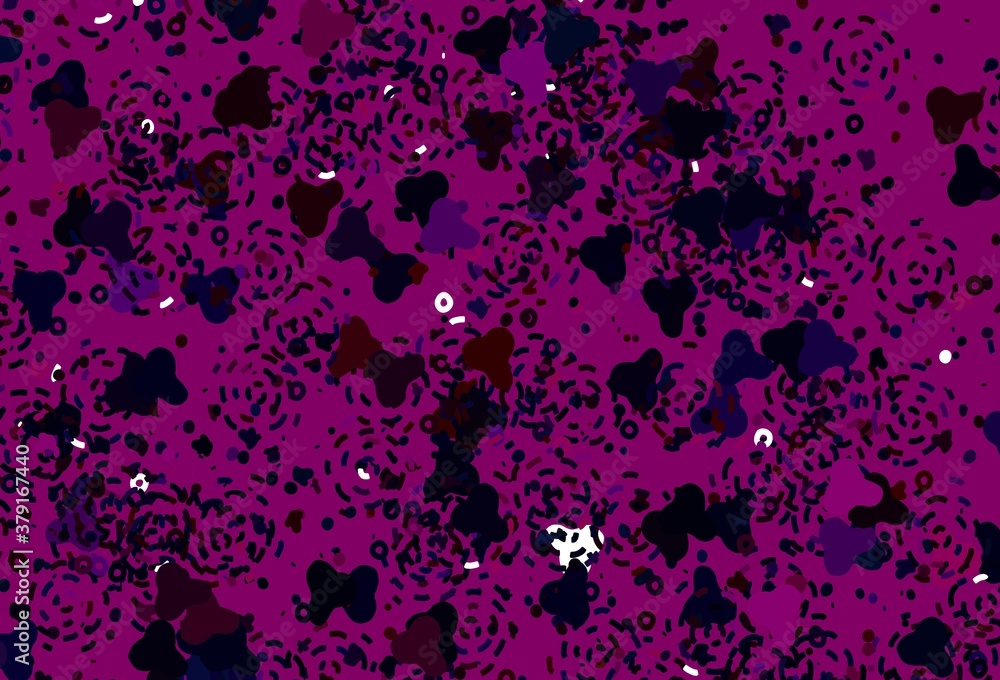 Obraz premium Light Pink, Red vector backdrop with memphis shapes.