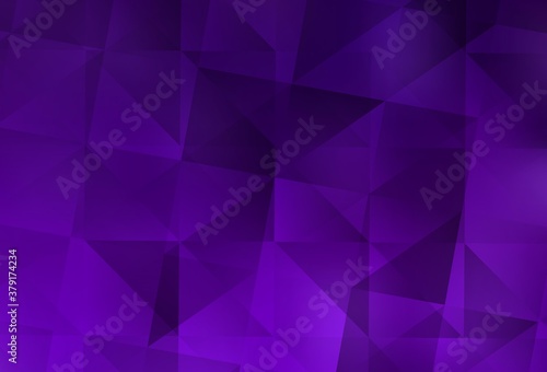 Dark Purple, Pink vector gradient triangles pattern.