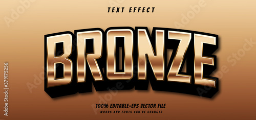 bronze text effect editable vector file text design vector