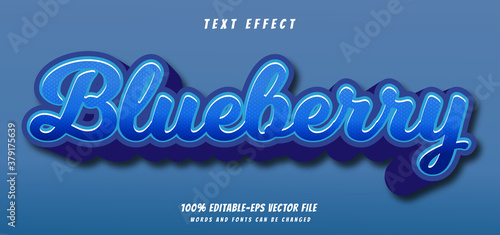blueberry text effect editable vector file text design vector