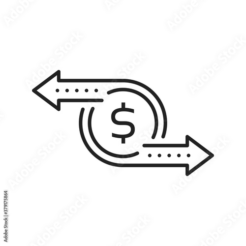 cash flow like simple thin line money icon