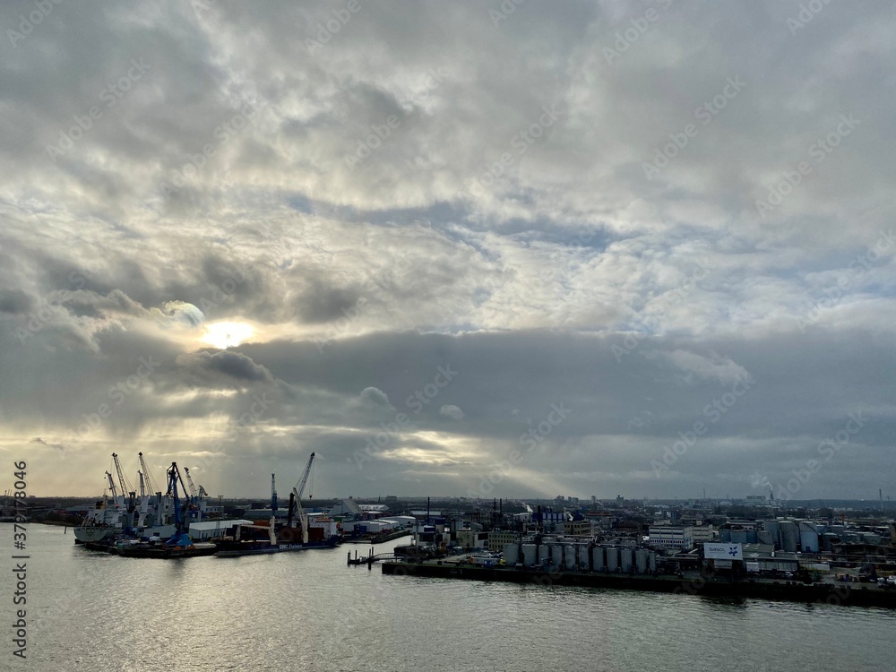 Fototapeta premium Port of Hamburg, Germany