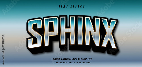 sphinx text effect editable vector file text design vector