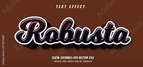 robusta text effect editable vector file text design vector