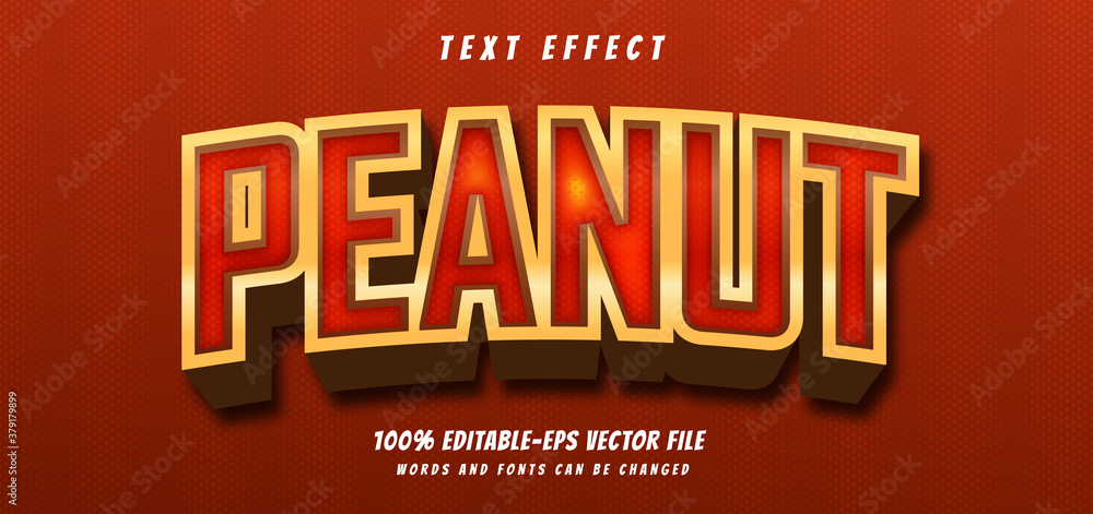 peanut text effect editable vector file text design vector peanut text effect editable vector file text design vector