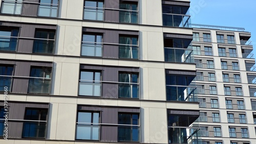 Wallpaper Mural Modern European residential apartment buildings quarter. Abstract architecture, fragment of modern urban geometry. Torontodigital.ca