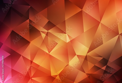 Dark Red vector abstract polygonal pattern.