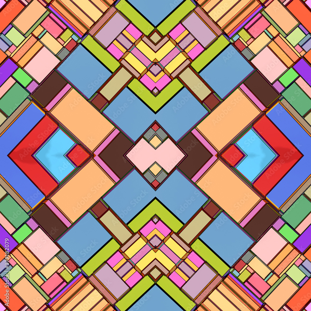 Repeating background of colored patterns Repeating background of colored patterns