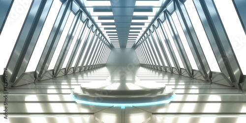 3d render. Futuristic stage set photo