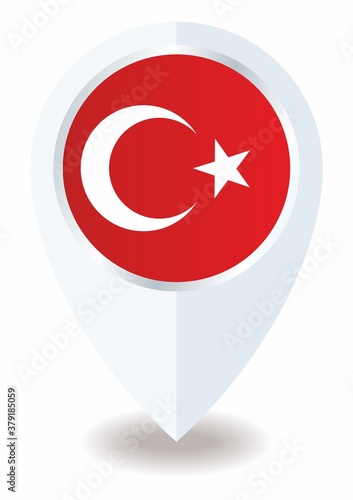 Free Download Flag of Turkey, location icon For Multipurpose, Republic of Turkey. - GFXLoad