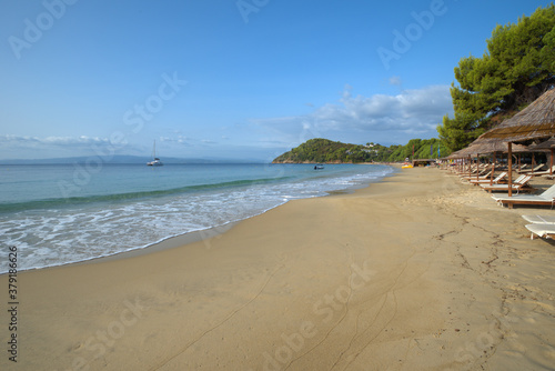 Koukounaries beach   at Skiathos island   in Greece