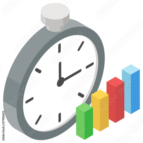 
Measurement of time for effort or work, productivity concept 
