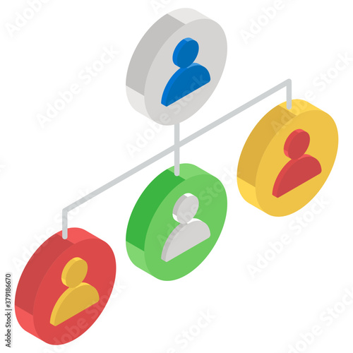 
Workforce vector style, isometric icon of employee allegation
