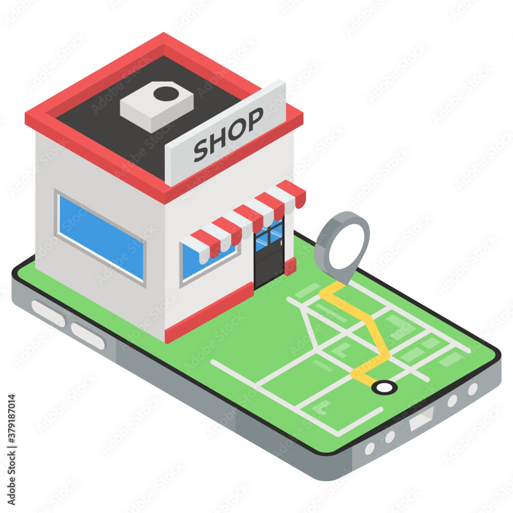 Store location icon design, shop address concept
Store location icon design, shop address concept