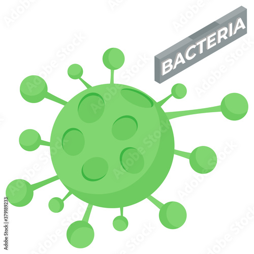 
Intracellular biological microorganism, isometric vector design of bacteria 
