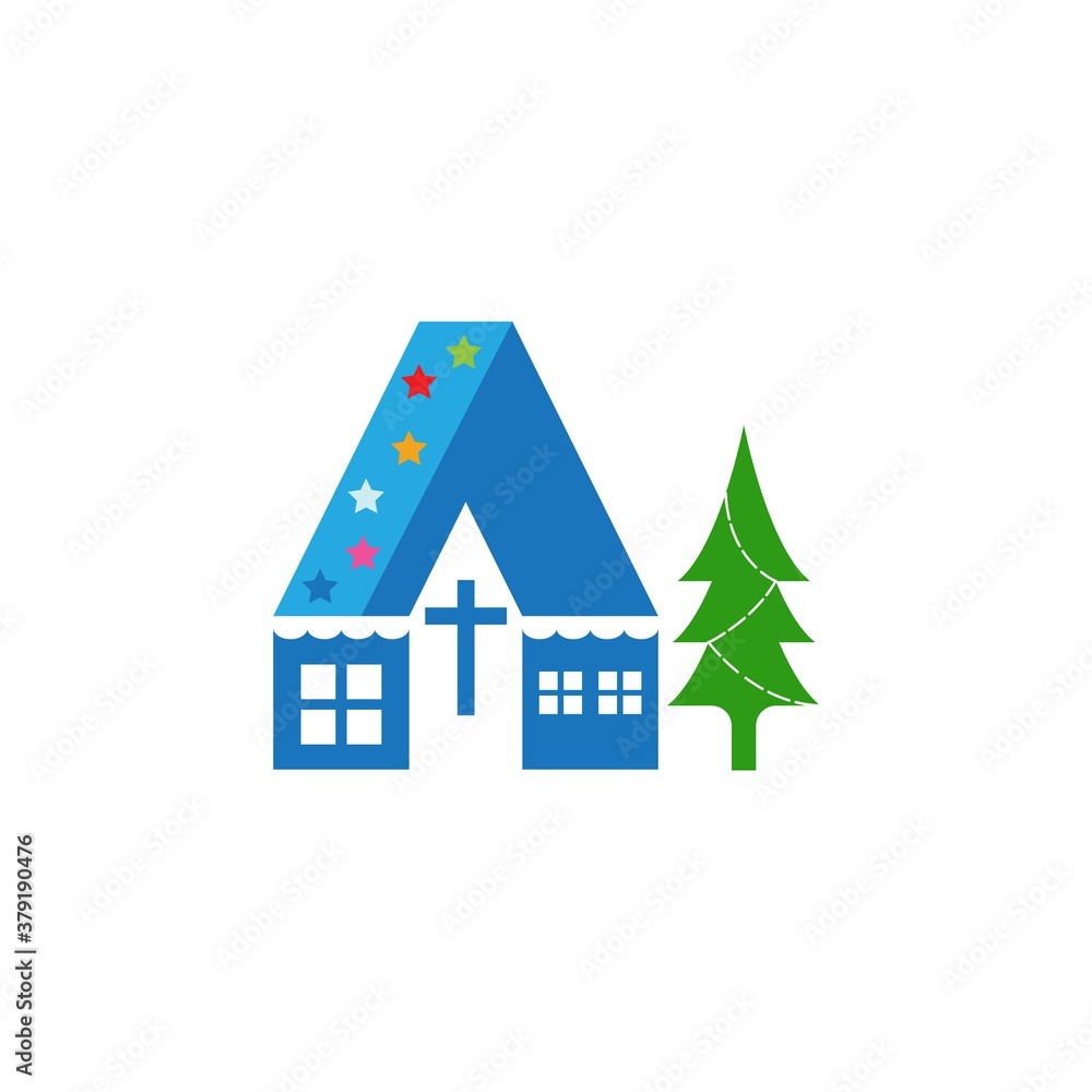 Fototapeta premium home christmas vector
