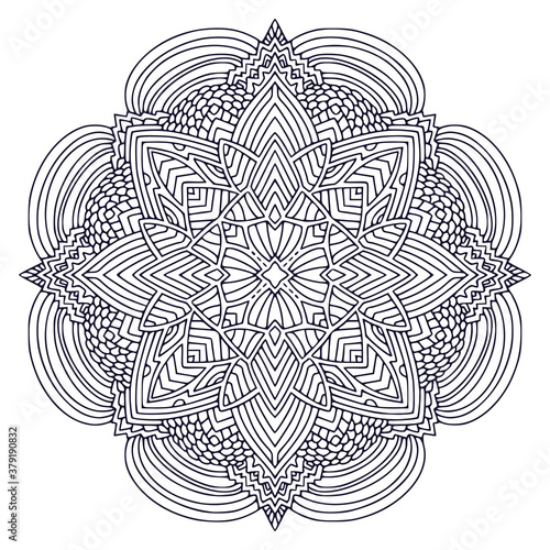 Ornamental bohemian Mandala. Tattoo art design