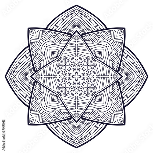 Ornamental bohemian Mandala. Tattoo art design