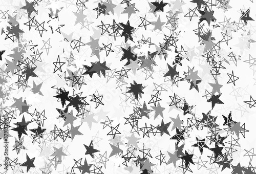 Light Gray vector pattern with christmas stars.